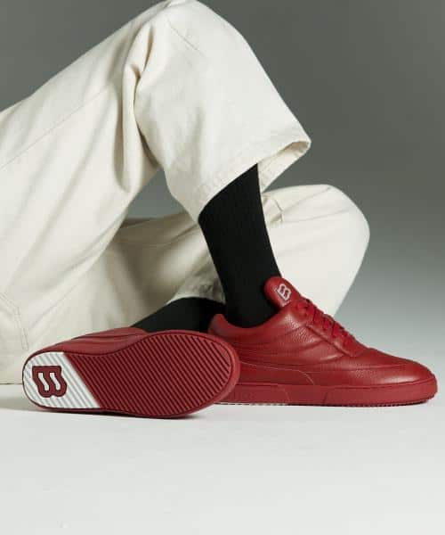 Alternative view of “The Fool” Low-Top Leather Sneakers RED